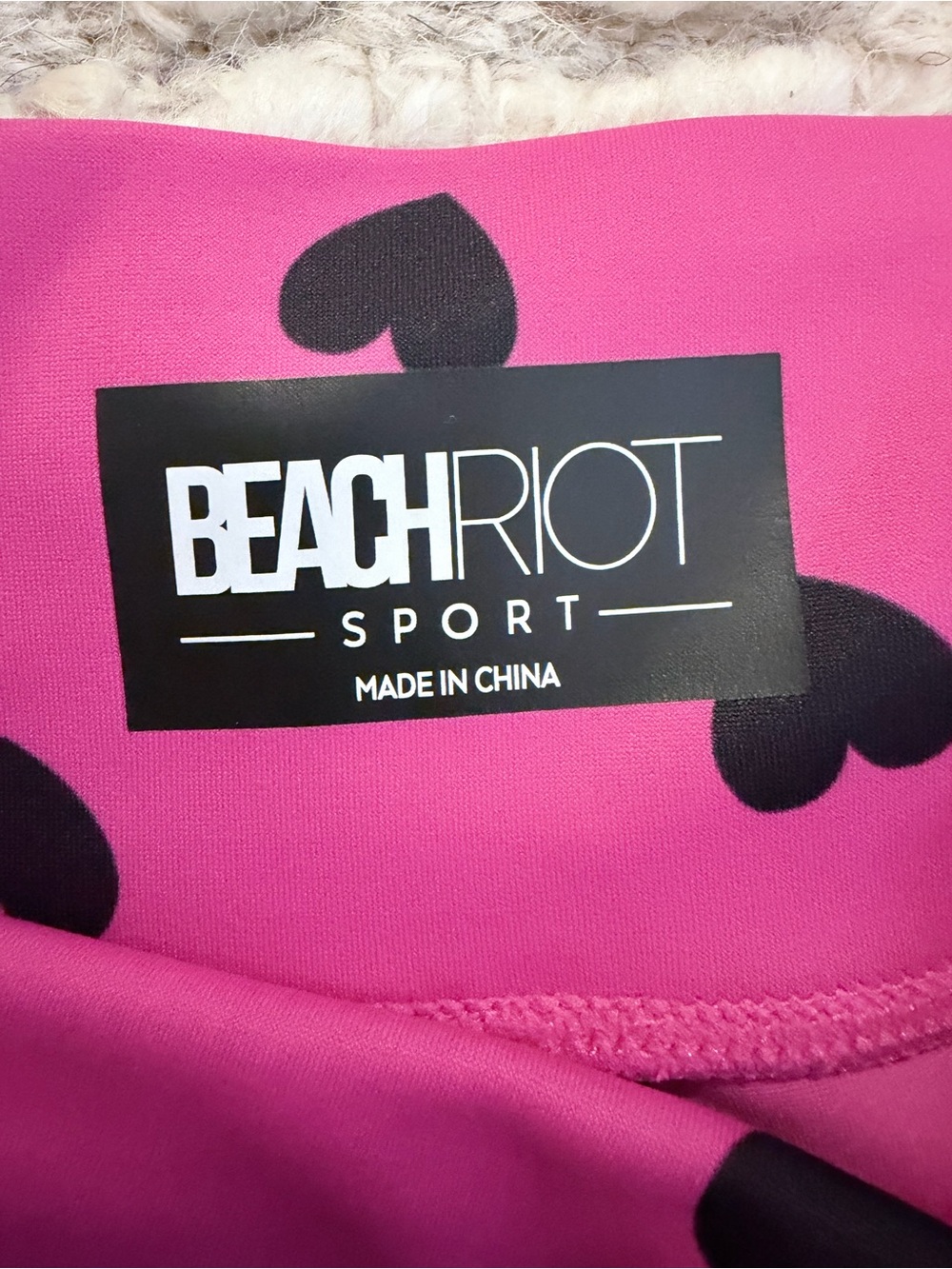 Kids Beach Riot Matching Active Wear Set. Hot Pink with Hearts. Size 11/12. - Picture 4 of 5